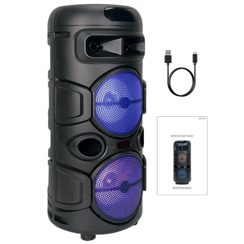Dual 4 Portable Bluetooth Speaker BT/AUX/TWS Sub woofer Heavy Bass Sound System