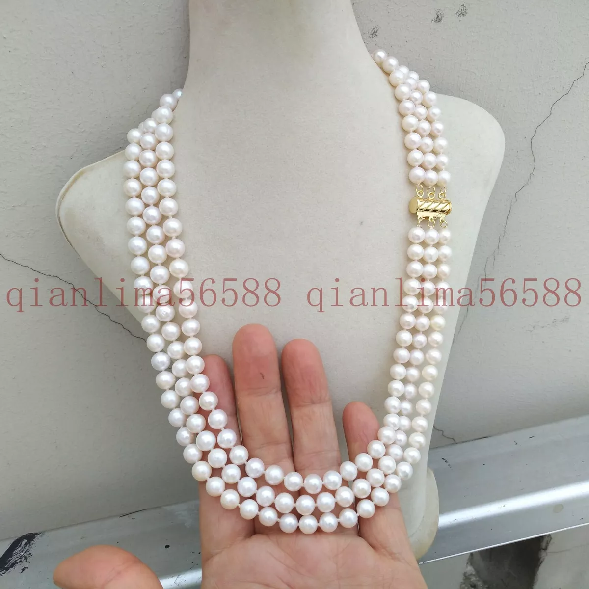 Silk thread pearl best sale necklace