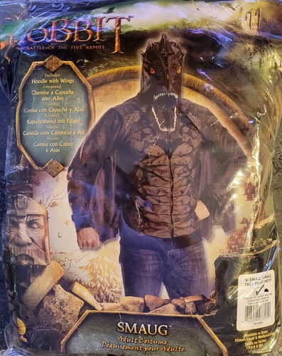 The Hobbit Smaug Adult Costume Hoodie JACKET X-Small Small Up To 36 Halloween XS - Picture 13 of 18