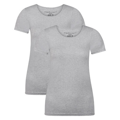 Bamboo Basics T-Shirt Kate - Light Grey Melange - 2-Pack