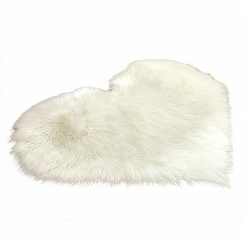 Heart-shaped Carpet Faux Suede Fluffy Rug Upholstery Living Room Home Decor - Picture 4 of 17
