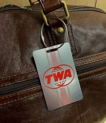 ZUMA GRAPHICS TWA - Trans World Airlines 4" x 2.5" Luggage Tag / TWA Retro Inspired