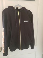 Burberry Black Aubree Hoodie Jacket Size M