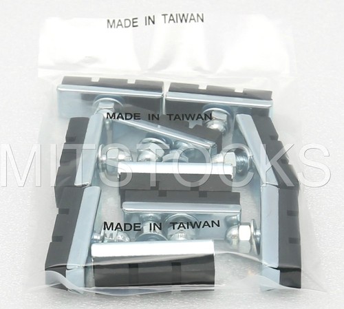 10 BOLT ON BICYCLE BIKE 10 SPEED BMX MTB BRAKE RUBBER PADS SHOES 40mm NEW - Picture 2 of 2