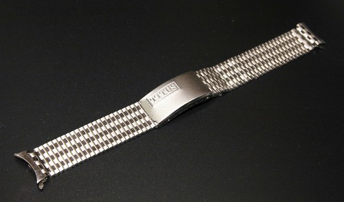 NOS NEW STL TITUS 18mm Curved End 7 Beads Links Ladder Watch Band * NO US SELL * - Foto 3 di 11