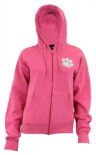 Outerstuff NCAA Women's Clemson Tigers Zip Up Hoodie, Pink