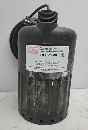 Dayton 3YU54 1/6 Hp 1-1/4" Plug-In Utility Pump 120V Ac No Switch Included *USED