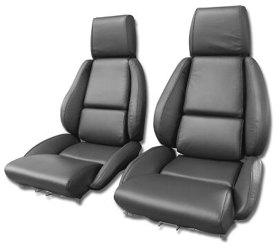 Corvette C4 Mounted Leather Seat Covers Graphite Standard No-Perf 1984 ...