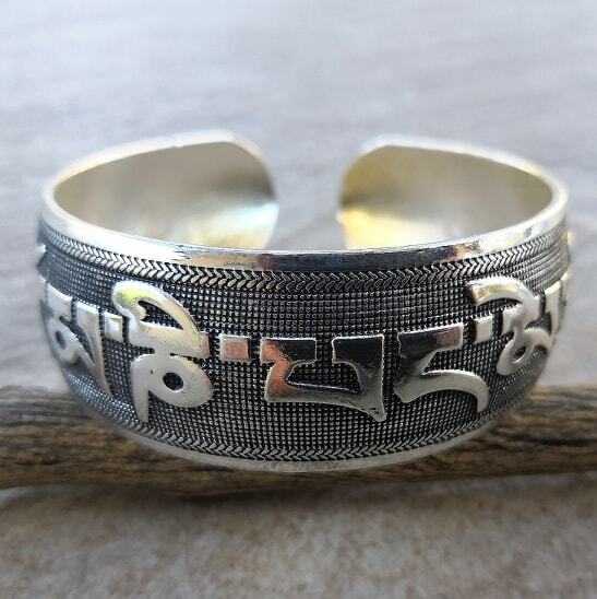 925 Sterling Silver Vintage Style Tibetan Tibet Bracelet Bangle