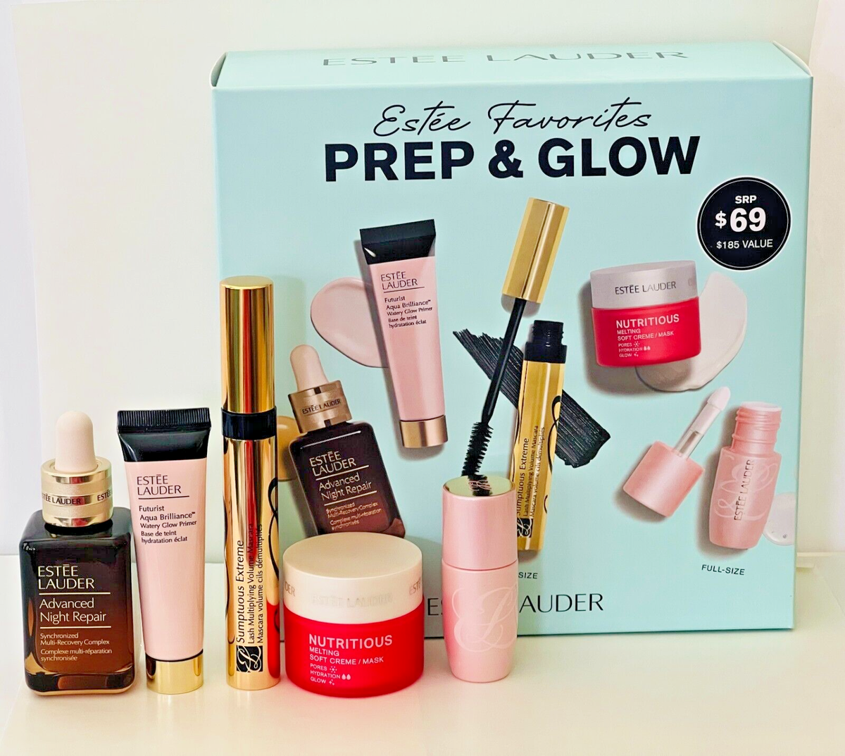 NEW Estee Lauder 5pcs Favorites Prep Glow Skincare Set, ANR Serum oz  2024
