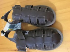 New OshKosh B'gosh Boy Brown Sandals Shoes Washable