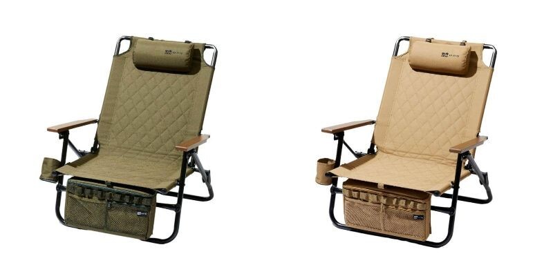 WAQ Reclining Low Chair　OLIVE WAQ Reclining Low Chair WAQ-RLC1 Folding Beige Olive Camping