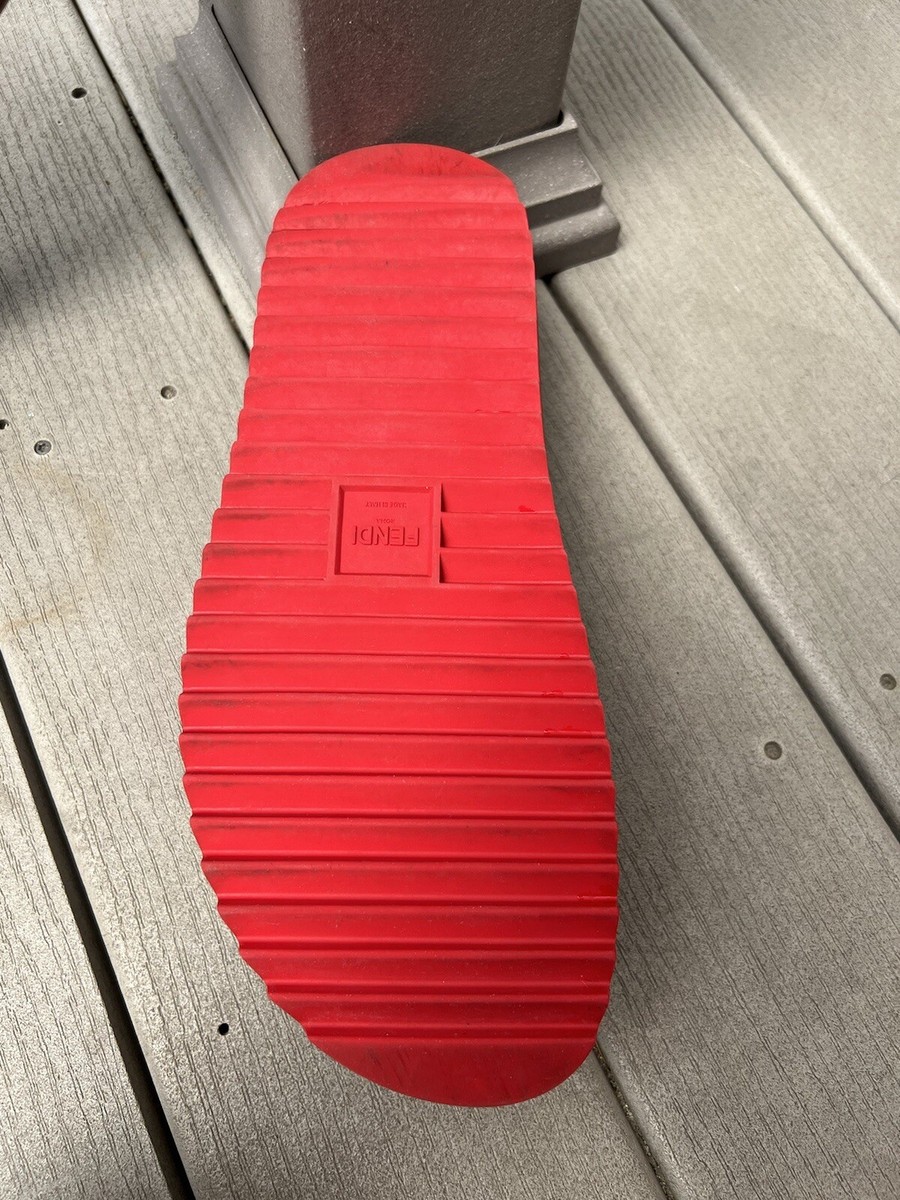 100% Authentic red Men’s FENDI slides. Good condition. Size 11 Fendi Red Rubber Slides Rosso Authentic size 11 Mens | eBay main image 4