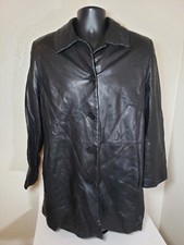 Calvin Klein Men's Lambskin Leather Jacket Black Soft Size Large Rare  Awesome