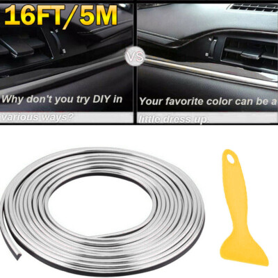 Kairuite 5M Car Molding Line Interior Decor Blue Point Edge Gap Door Panel Accessories
