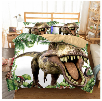3D Dinosaur Plant Pattern Quilt Cover Set Bedding Sets Pillowcases 64