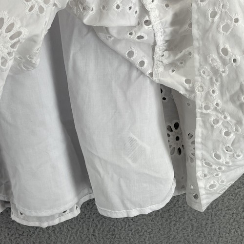 Time and Tru Dress Girls Large 12 to 14 White Eyelet Ruffled Cottagecore Sweet - Picture 7 of 16