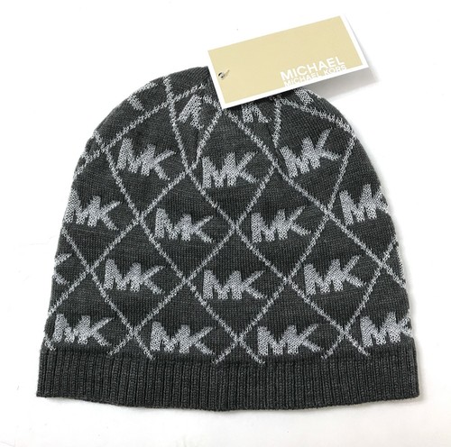 winter knit cap hat MK SPARKLE SILVER 