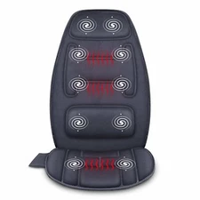 Snailax Back Massager Seat Cushion with Heat - Extra Memory Foam Support Pad