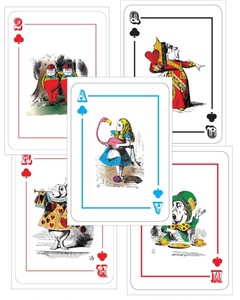 Alice Au Pays Des Merveilles Decoration Large 5 Cartes A Jouer Mad Hatter Tea Party Ebay