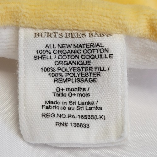 Coperta di sicurezza Burts Bees Bumble Bee Lovey bambino giallo cotone biologico - Foto 3 di 11