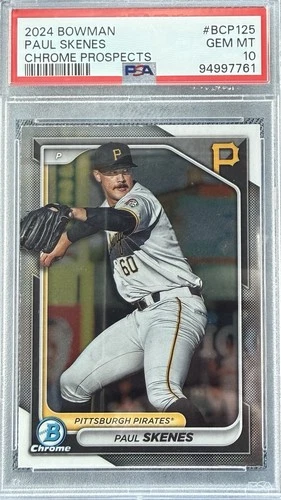 Topps 2024 Bowman Chrome Prospects Paul Skenes #BCP-125 PSA 10 Pirates