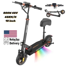 800W Adults Electric Scooter 48V 12.5Ah 28 mph 10'' Foldable Off Road E-Scooter