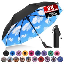 Strongest Windproof Travel Umbrella - Pro-Series, Heavy Duty Durable, Automat...