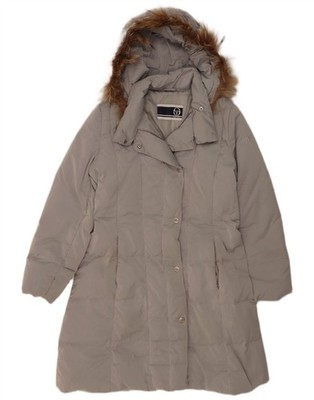 Sergio Tacchini Damen wattierter Mantel mit Kapuze IT 48 XL grau Polyester DP01