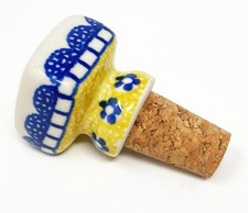 POLISH POTTERY WINE STOPPER BOTTLE CORK Stopper