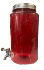 Acrylic Drink Dispenser - 210 oz 7in diameter 13 in tall