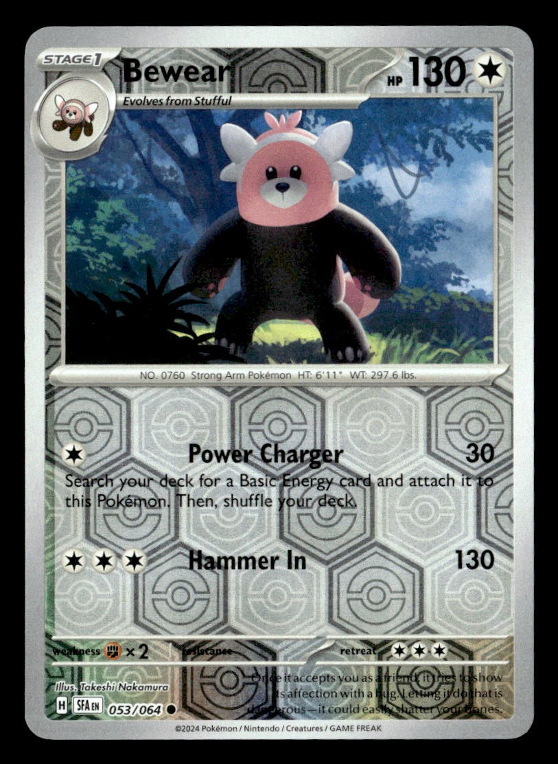 Pokemon Bewear #053/064 tcg Near Mint or Better