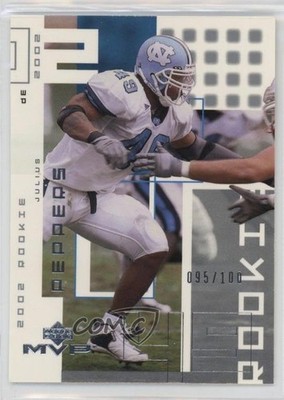 2002 Upper Deck MVP Rookie Silver /100 Julius Peppers #269 Rookie RC HOF 6m7