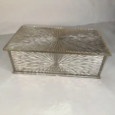 Vintage Cerlebrity Lucite Starburst Tissue Box Clear Cut MCM Acrylic Holder