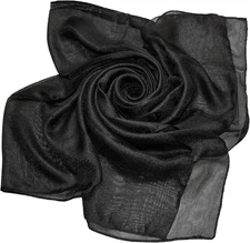 Scarves for Women Lightweight Sheen Scarf Elegant Pashmina Shawls and Black