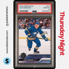 2023 UPPER DECK #474 ZACH BENSON YOUNG GUNS RC ROOKIE PSA 10