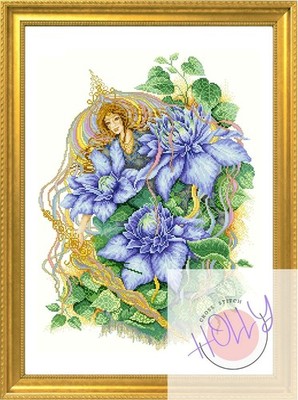 Clematis Blume Dame Jungfrau Engel Prinzessin Königin Fee DMC Zahnseide