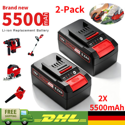 2X 5500mAh Ersatzakku Für Einhell 18V POWER X-CHANGE Lithium Akku Batterien PXC