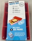 Fit & Fresh Multi Flex Bento with 2 Ice Packs, Red, 6" x 2.5" x 9",BPA-free, NEW — photo 2