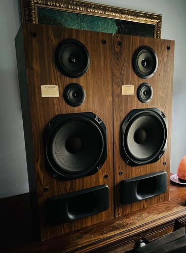 Vintage Pioneer CS-R570 3-Way Floor Standing Speakers Pair MIJ Tested WORKS