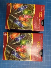 Holiday Time 100ct Mini Light Set Multi Color Green Wire Indoor Outdoor 2 