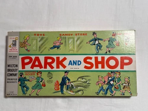 Vintage 50's Milton Bradley Park and Shop Board Game #4300