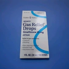 Infants' Gas Relief Simethicone Drops 20 Mg 1 Oz By Foster & Thrive Exp  12/25
