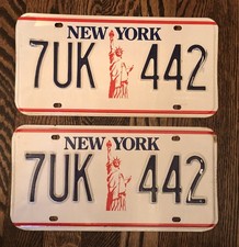 Vintage New York State Statue Of Liberty License Plates