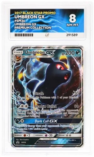 🔹ACE 8 NM-MT🔹Umbreon GX SM36 Black Star Promo🔸2017 Sun & Moon PC Pokemon TCG