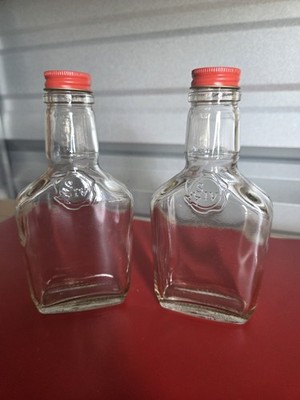 Makers mark Bourbon Glass Bottle Flasks Set Of Two