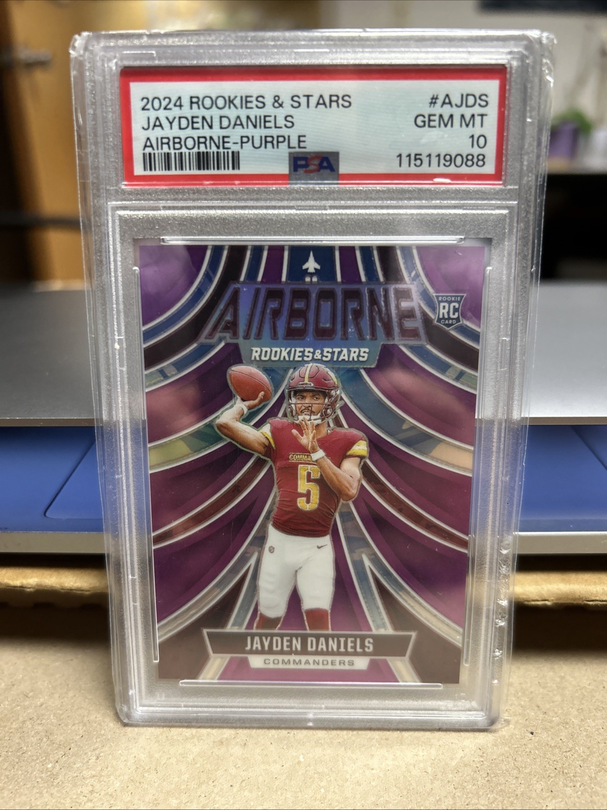 Jayden Daniels Panini Rookies & Stars Airborne #AJDS Purple