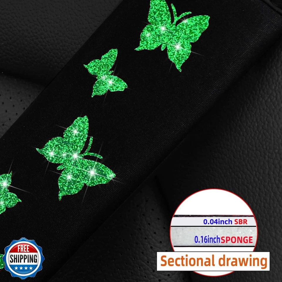 KHGUZ 2 PIEZAS Fundas para Cinturón de Seguridad de Coche, Almohadilla Cojín para Cinturón de Seguridad de Vehículo de Fibra de Poliéster Foto 3 de 4