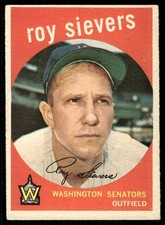 1959 Topps Roy Sievers #340 Washington Senators