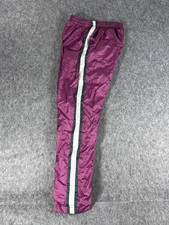 Vintage Active Club Pants Womens Medium Nylon Track Windbreaker Athletic 90s